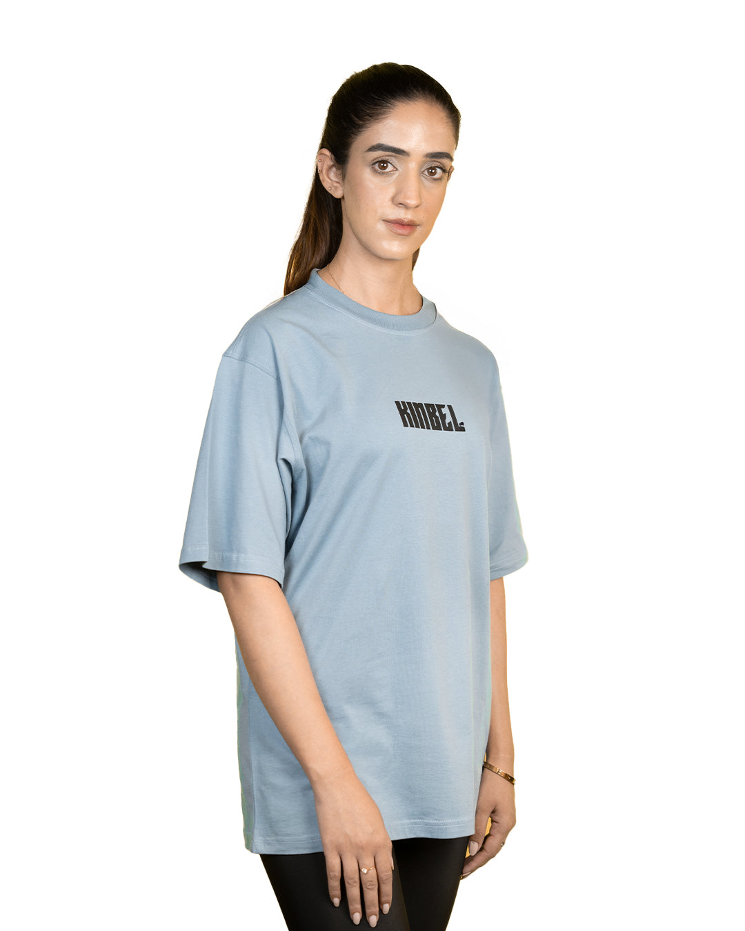 Womens Oversized Sky Blue Tees