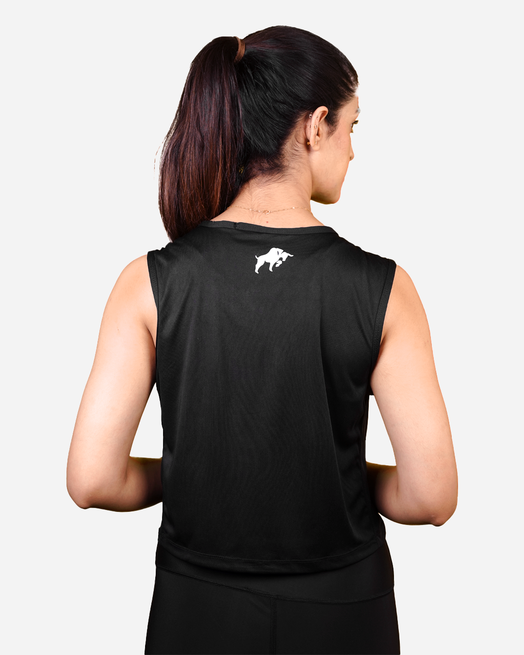 Black Ladies Gym Tank Top – Sleek & Comfortable