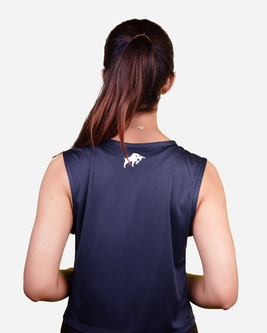Navy Blue Ladies Gym Tank Top – Sleek & Comfortable