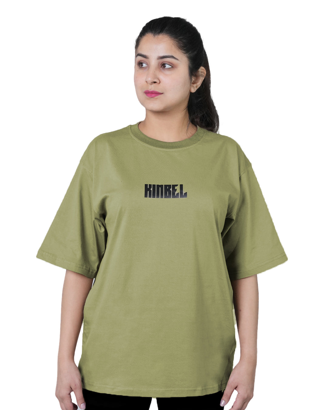Womens Oversized Green Olive Tees
