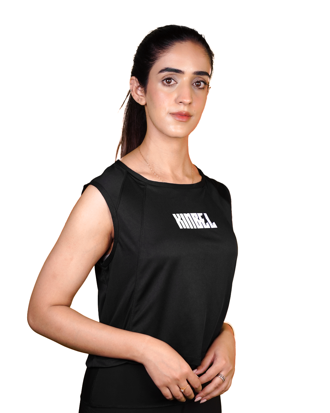 Black Ladies Gym Tank Top – Sleek & Comfortable