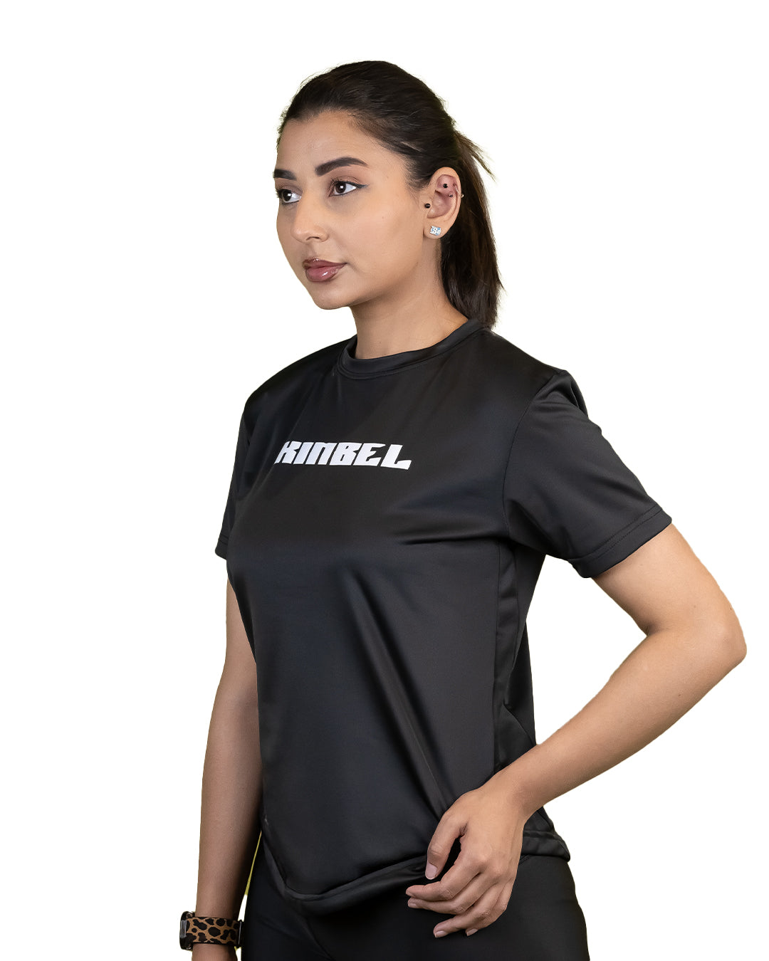 Black Endurance Women T Shirt, Breathable & High Wicking