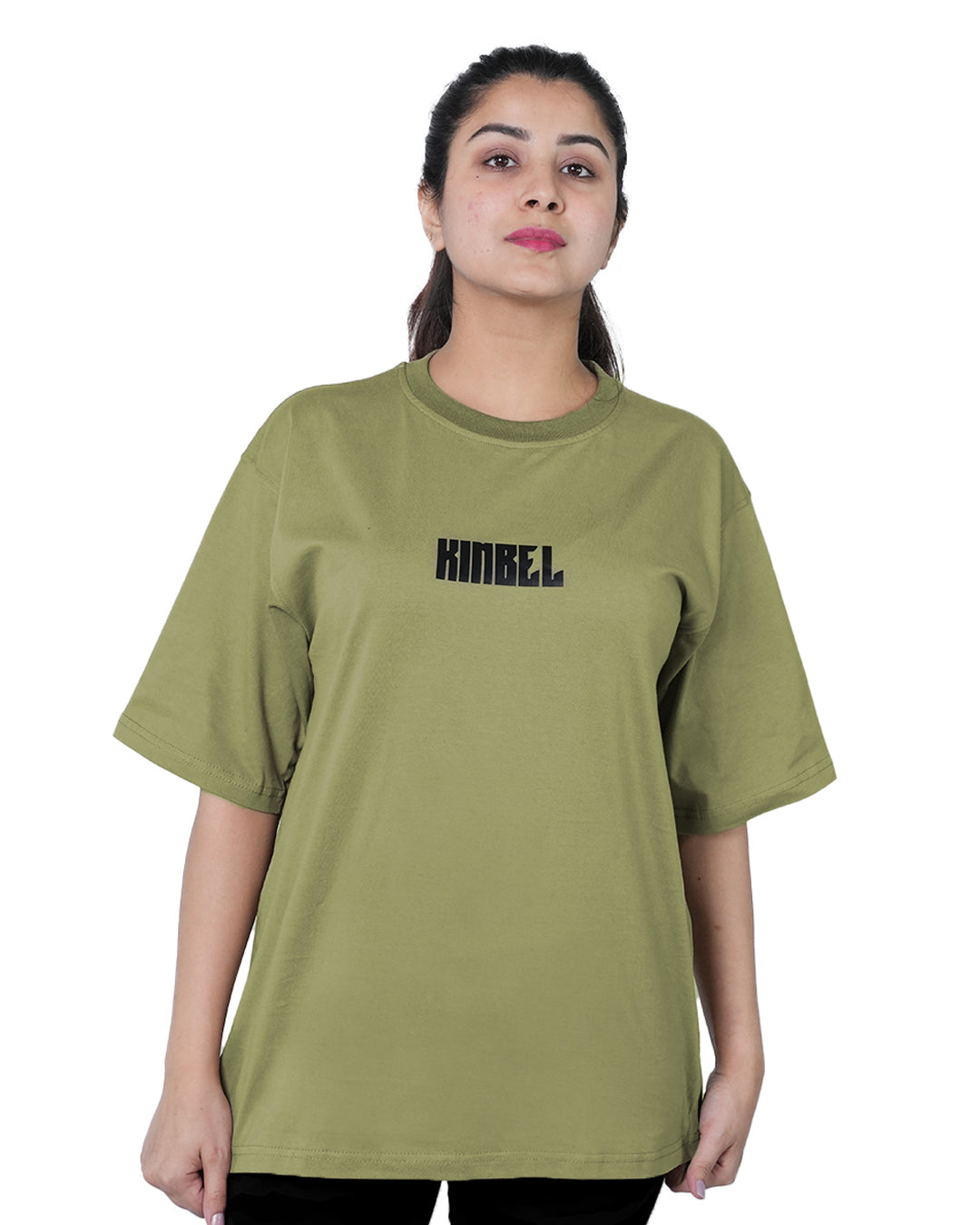 Womens Oversized Green Olive Tees