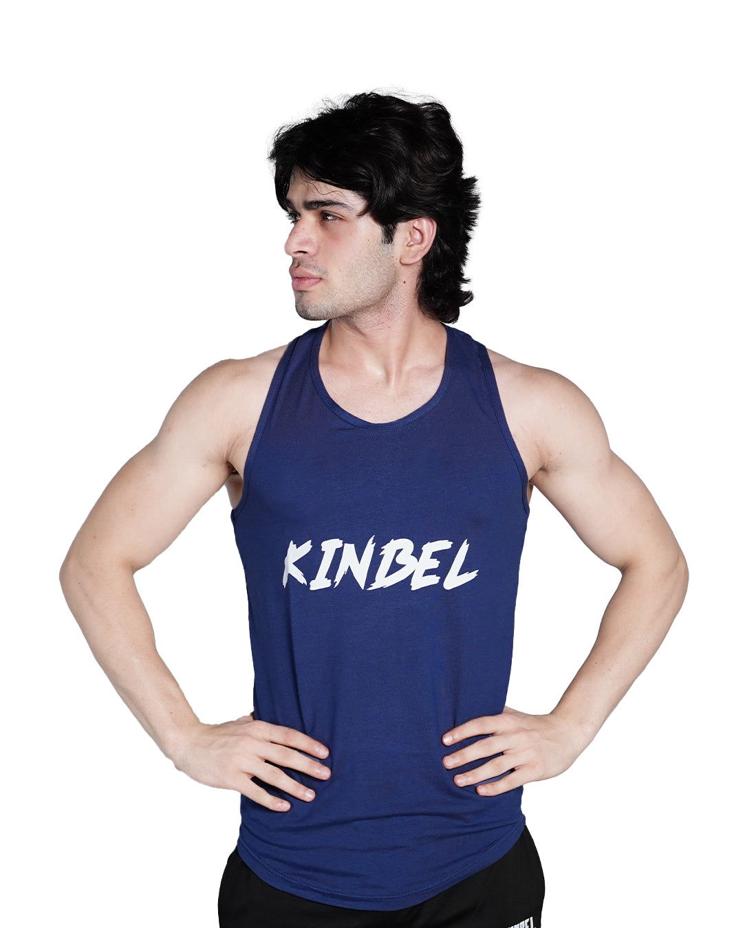 Premium Cotton Tank-Blue