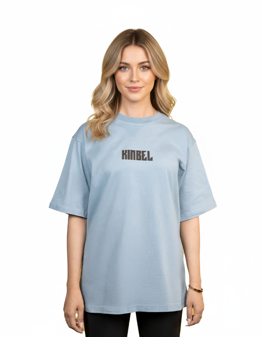 Womens Oversized Sky Blue Tees